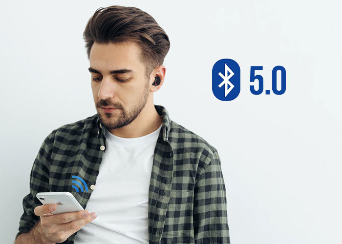 Elinz TWS Bluetooth 5.0 Wireless Earbuds with Noise Cancellation, Hi-Fi Stereo Sound, 30H Playtime - Compatible with iPhone, Android, iOS - Perfect for Gym, Running, Travel & Work Calls