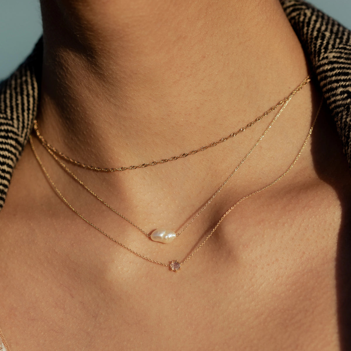 Sofia Perla 14K Yellow Gold Pearl Necklace - Elegant Dainty Jewelry for Women, Perfect for Weddings, Parties & Everyday Wear