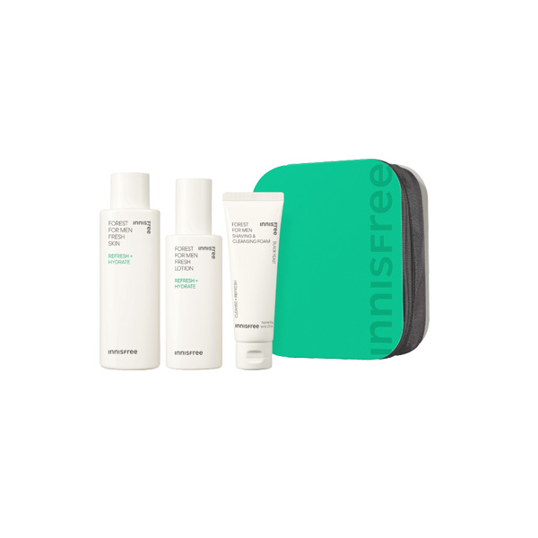 Innisfree Forest For Men Fresh Skin Care Set - 2-Piece Hydrating & Refreshing Facial Kit for Daily Skincare Routine | Perfect for Travel & Gym
