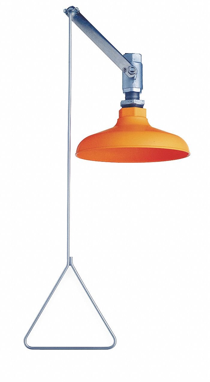 Guardian G1635 Brass Emergency Shower - Vertical & Ceiling Mounted Safety Equipment for Laboratories & Industrial Use