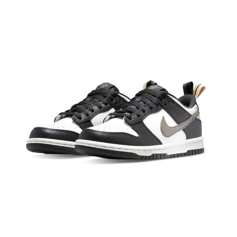 Nike Dunk Low GS Sneakers for Girls - Black Metallic Pewter Colorway | Comfortable & Stylish Casual Shoes for School, Sports & Everyday Wear