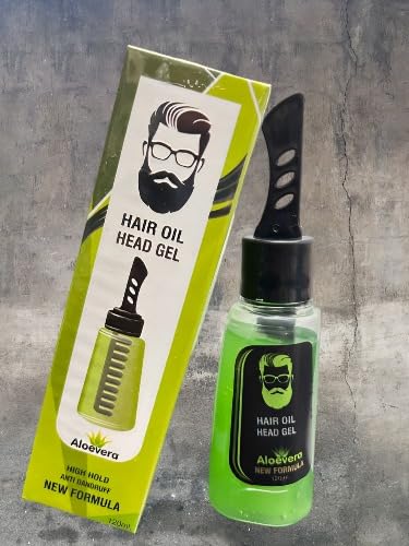2 in 1 Men's Styling Cream Wax & Beard Gel with Comb - Hair & Facial Hair Styling for All-Day Hold & Shine - Perfect for Work, Gym & Special Occasions