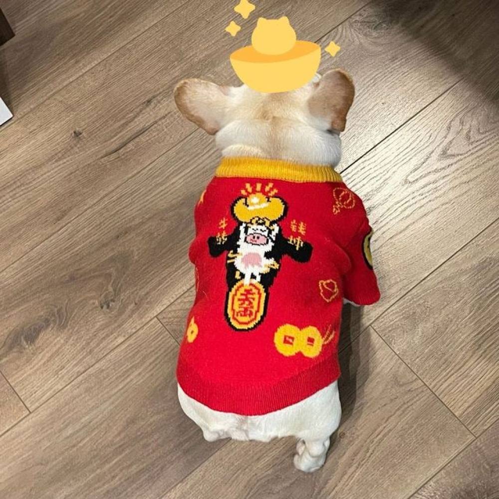 HUANSUN Soft Dog Sweater - Cozy Pet Outfit for Small & Large Dogs | Warm Winter Dog Clothes for Indoor & Outdoor Activities