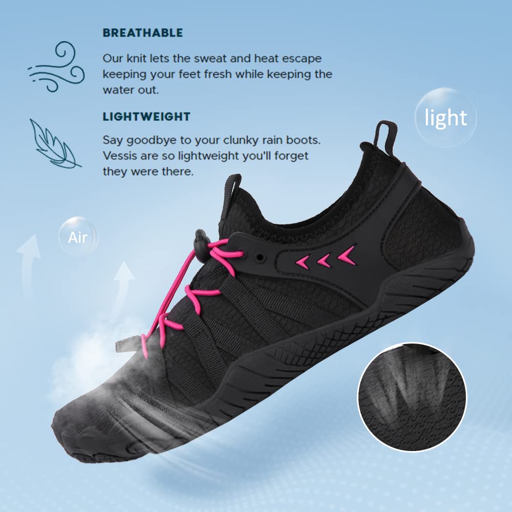 **Women's & Men's Quick-Dry Water Shoes - Barefoot Swim Shoes for Beach, Pool, Surf, Yoga & Water Parks - Slip-On Aqua Shoes for Comfort & Safety**    *(Perfect for Swimming, Kayaking, Snorkeling, Boating & Outdoor Water Activities)*