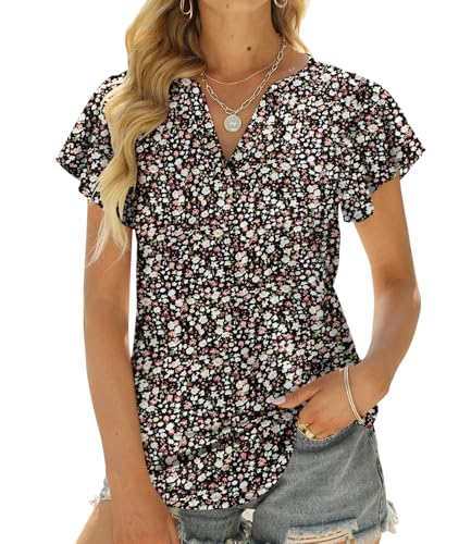 Floral Black White