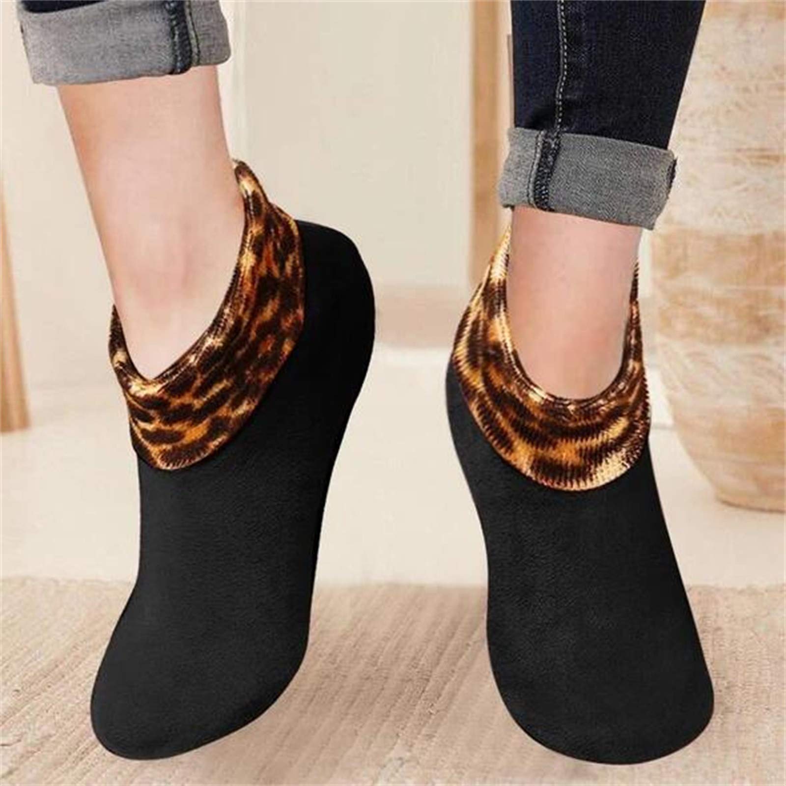 Thermal Slip Socks for Women - Cushioned & Non-Slip Indoor Use