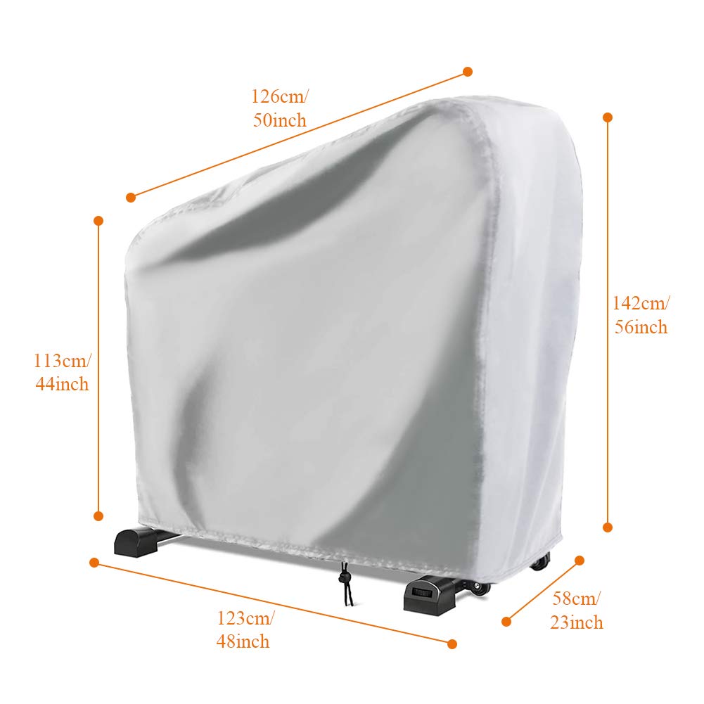 Waterproof & Dustproof Exercise Bike Cover for Indoor & Outdoor Use - Fits Assault, Stationary, Recumbent & Cycling Bikes (Silver) | Perfect for Home Gym, Garage & Patio Protection
