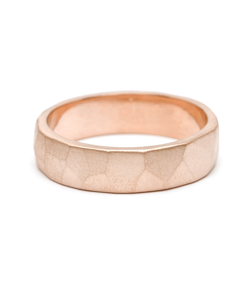 Elegant Faceted Wedding Band Ring for Women - 14K Gold or Sterling Silver Engagement & Anniversary Jewelry - Perfect for Bridal, Proposal & Special Occasions