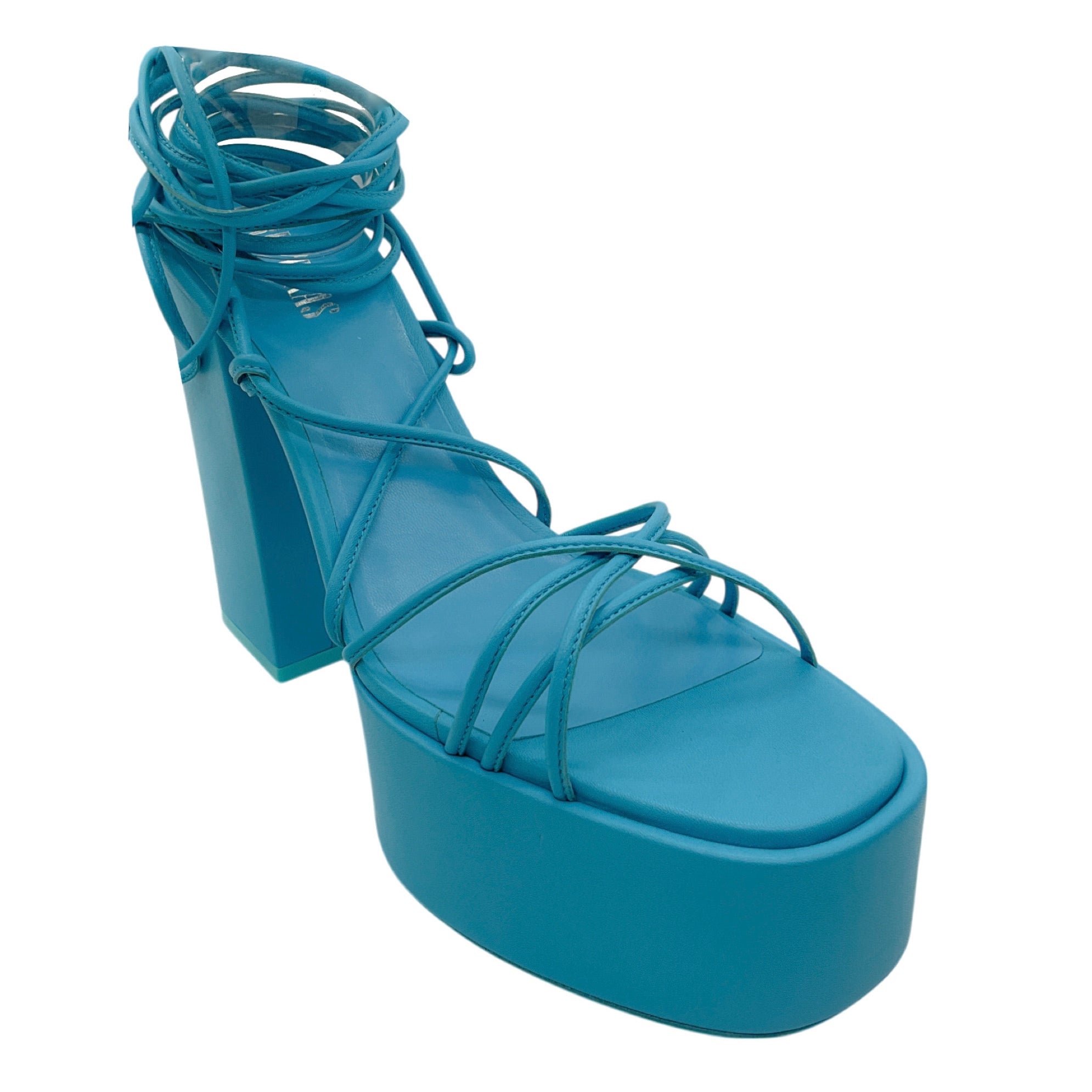 Paris Texas Light Blue Turquoise Malena High Heel Sandals for Women - Elegant Summer Beach Wedding Party Shoes