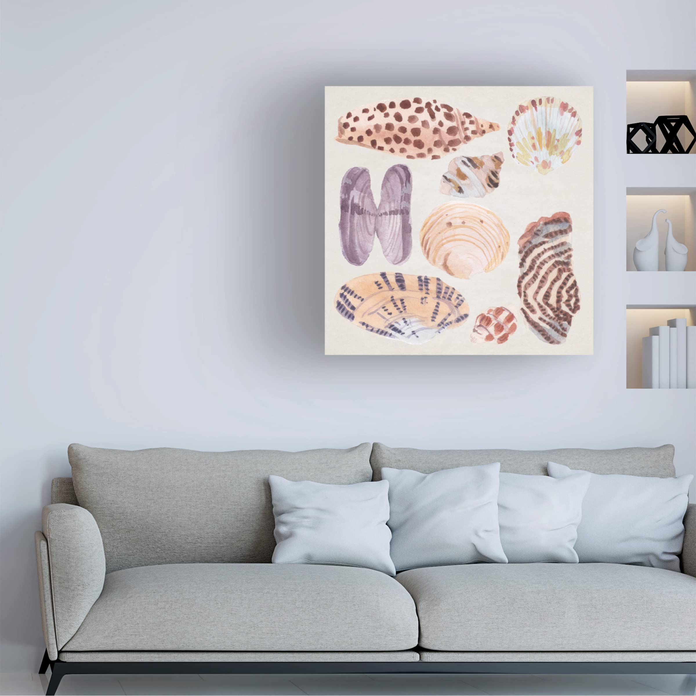 Trademark Fine Art 'Ocean Sounds IV' Canvas Wall Art by Melissa Wang - Coastal Decor for Living Room, Bedroom & Office
