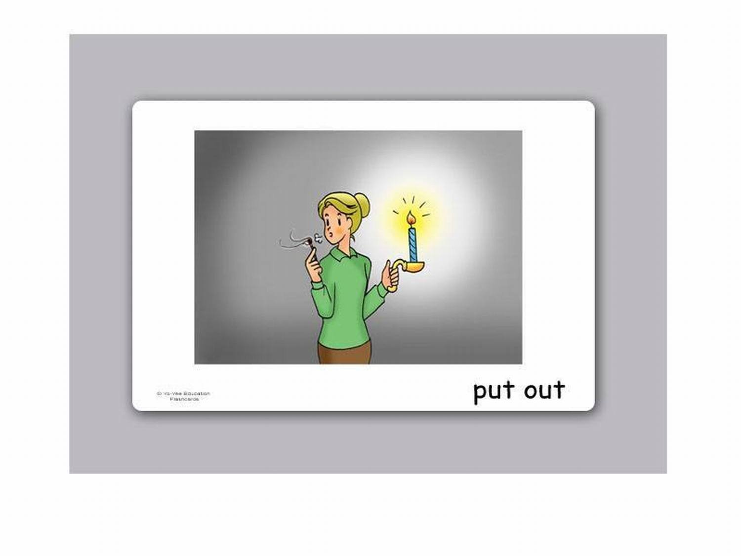 Phrasal Verbs Flash Cards Set 1 - English Vocabulary Learning Cards with Pictures for Kids, Toddlers & Adults - Perfect for ESL, Classroom & Homeschool Education
