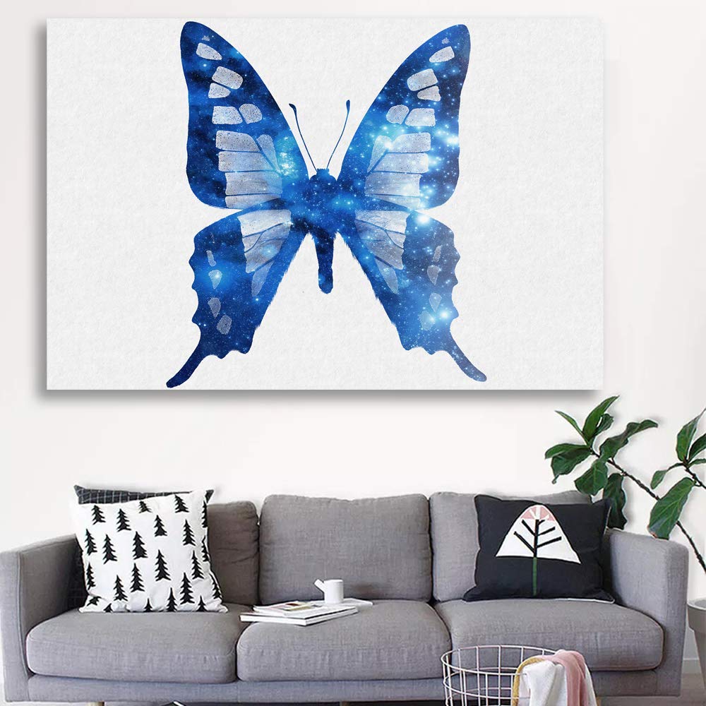Wall26 Canvas Wall Art - Stunning Butterfly Giclee Painting - 12x18 Inches - Perfect for Bedroom, Living Room, and Home Office Decor