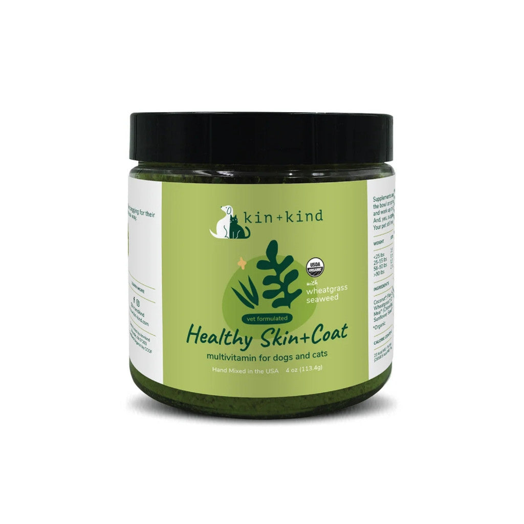 Kin+Kind Organic Dog & Cat Supplement for Hip & Joint, Skin & Coat, Immunity - Coconut Oil for Healthy Digestion & Calm Pets - Perfect for Active Pets & Senior Care