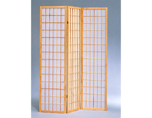 Japanese Shoji Screen Room Divider - 3 to 10 Panel Folding Partition (Black/White/Cherry/Natural Wood) - Traditional Asian Style Privacy Screen for Home, Office & Meditation Spaces
