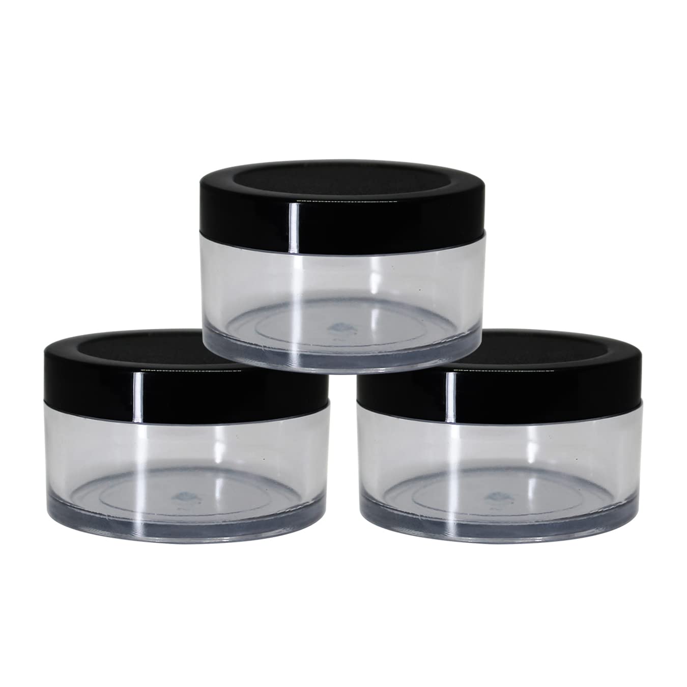 NSB Herbals 12-Pack Clear Acrylic Jars with Black & White Lids (50g) - Perfect for Lip Balm, DIY Skincare, Body Butter & Cream Storage | Ideal for Home Crafting, Beauty Products & Small Batch Cosmetics