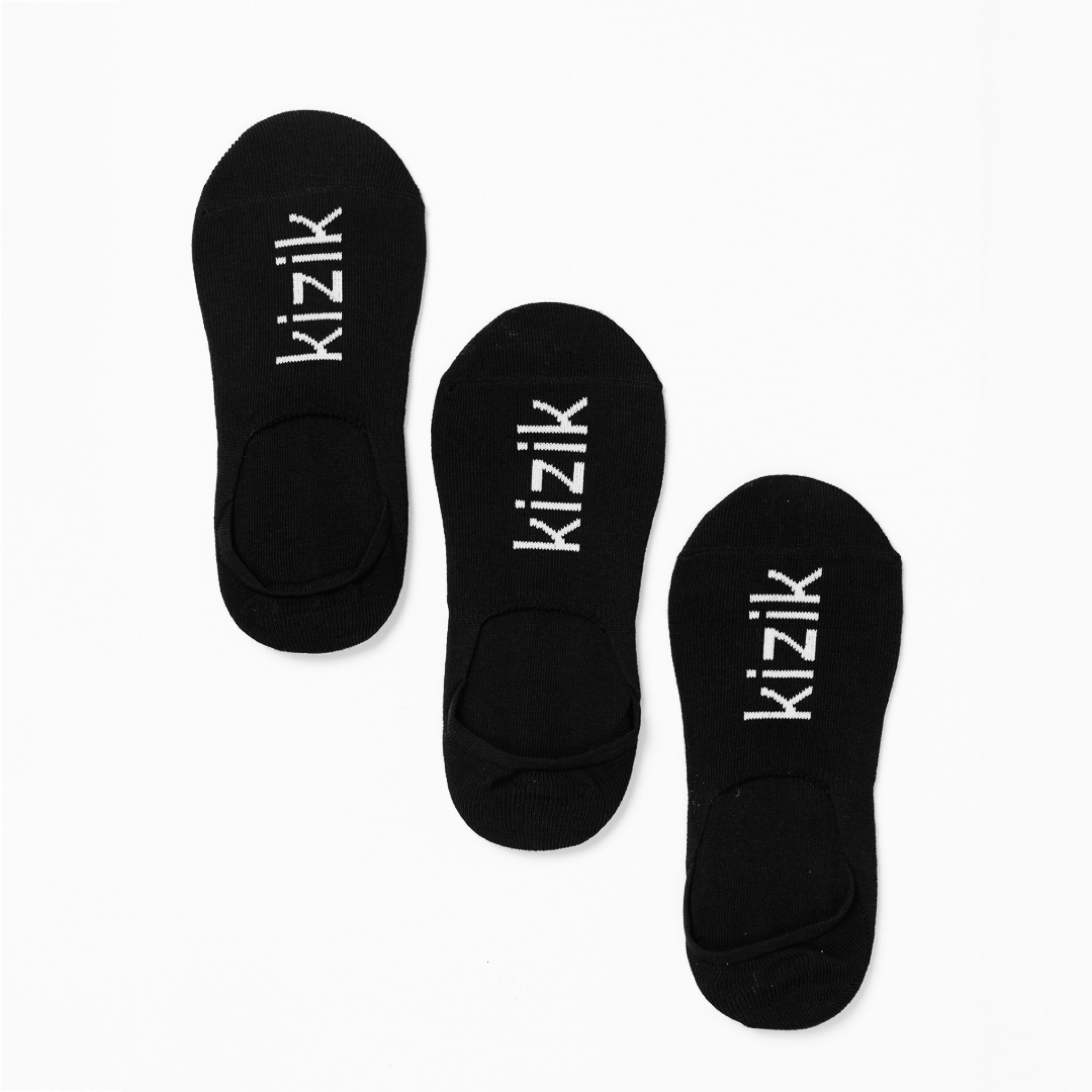 Kizik No Show Socks for Men & Women - Breathable Invisible Liner Socks (Black, 3-Pack) - Perfect for Sneakers, Loafers & Casual Shoes
