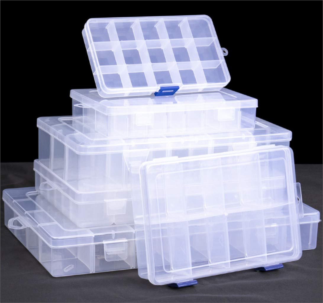 Transparent Plastic Sorting Box - 36 Cells (2pcs) for Jewelry, Electronic Components & Small Parts Storage | Durable Organizer for DIY Crafts, Beading & Home Organization