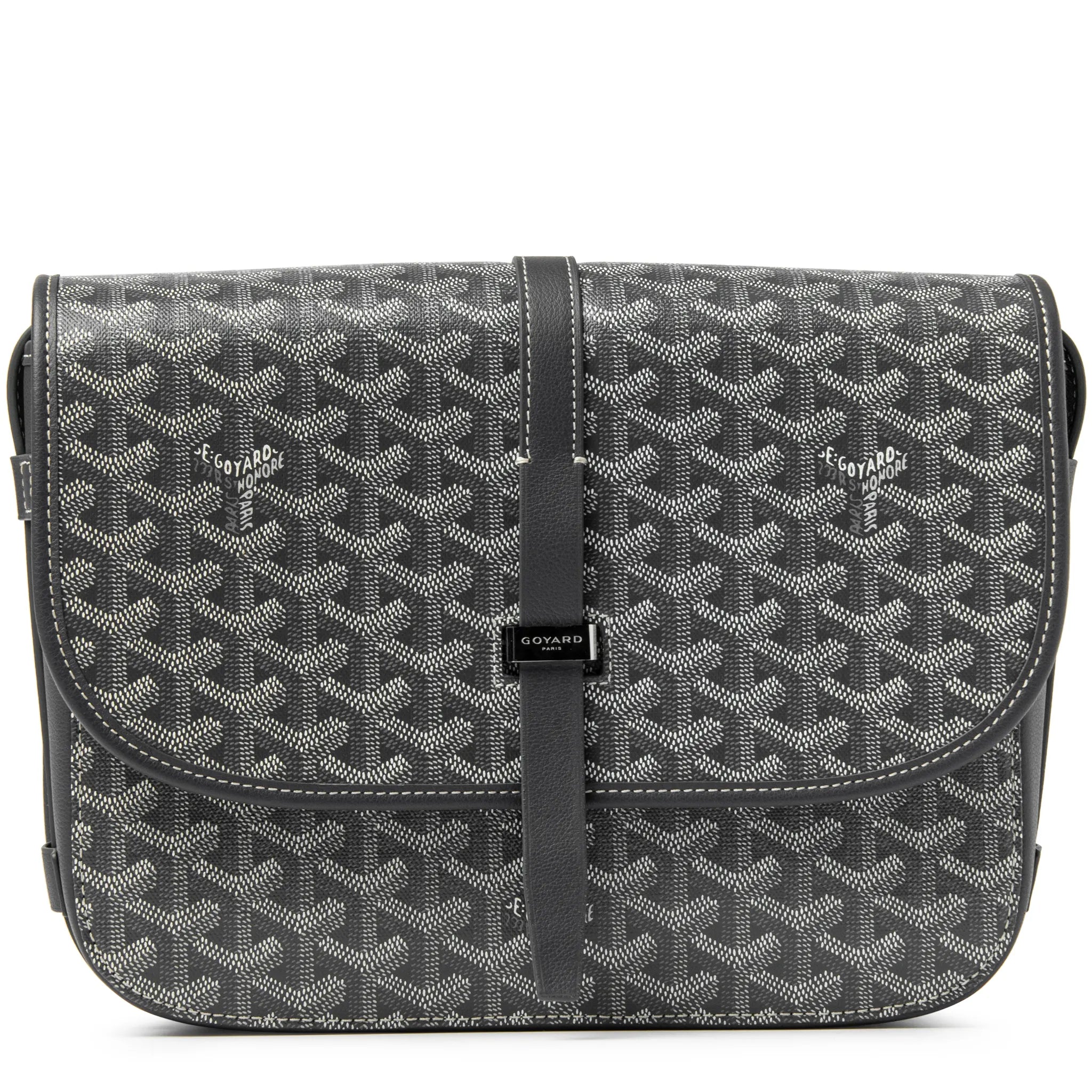 Goyard Goyardine Belvedere II Grey MM Crossbody Messenger Bag for Men & Women - Perfect for Travel, Work & Everyday Use
