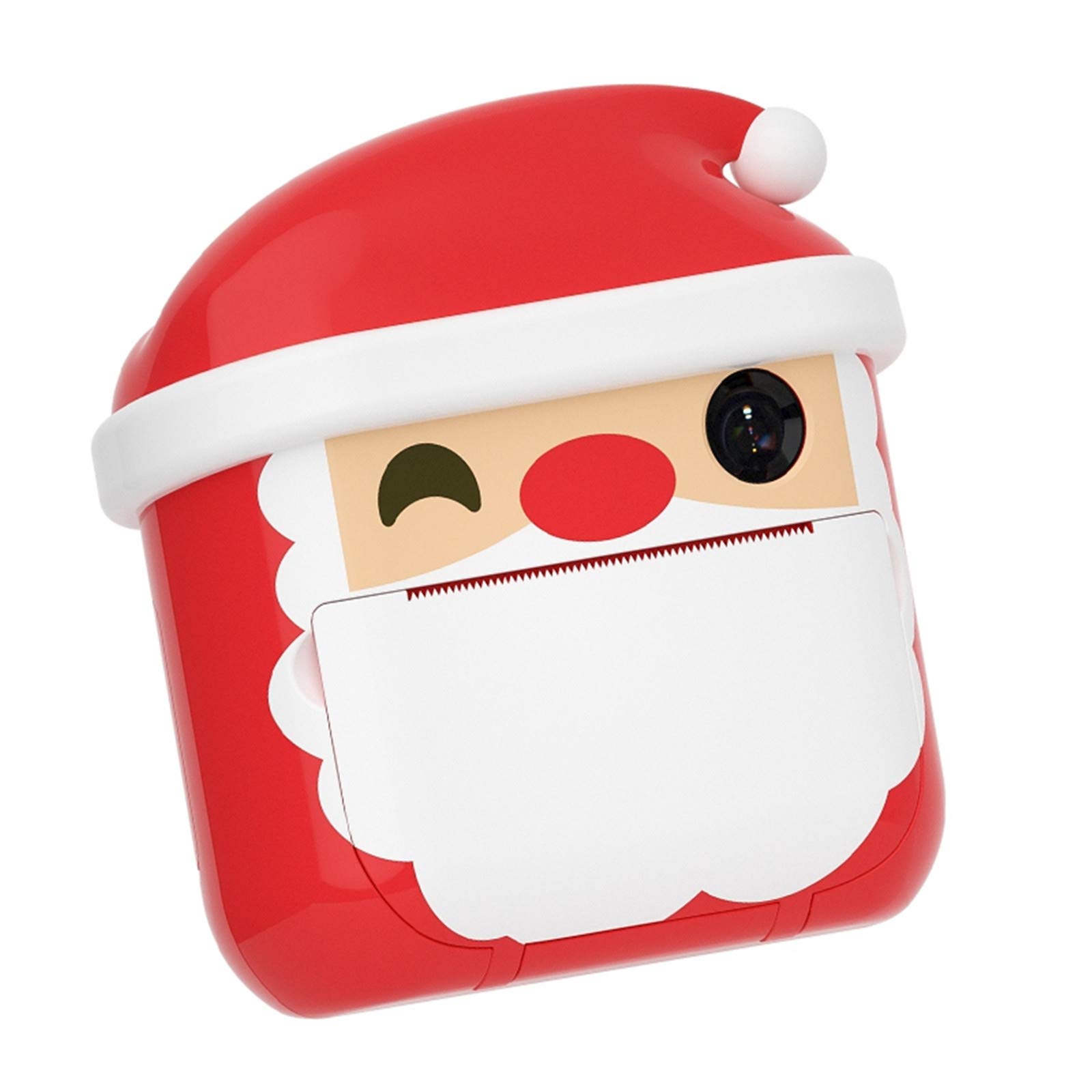 Santa Claus Instant Print Digital Camera for Kids - Mini Portable Toy Camera with 32GB TF Card & Photo Paper - Perfect Christmas Gift for Children, Birthday Party Favors, Travel Souvenirs & Family Fun Activities