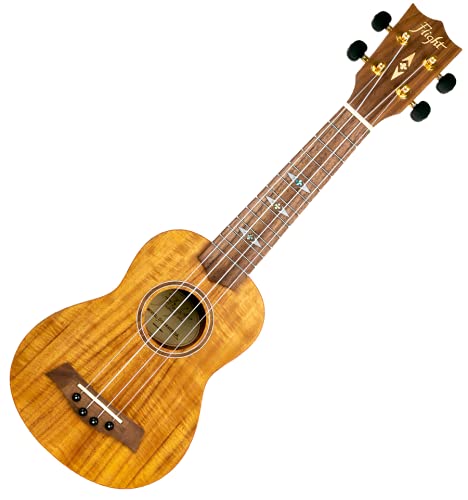 4-String Supernatural Series Soprano Ukulele - Acacia Wood DUS 440 - Perfect for Beginners, Travel & Beach Performances