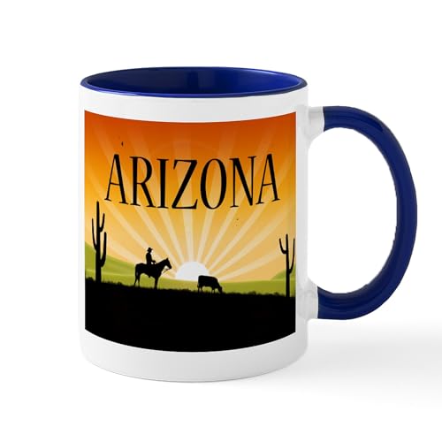 White/Navy Inside - Arizona Mug
