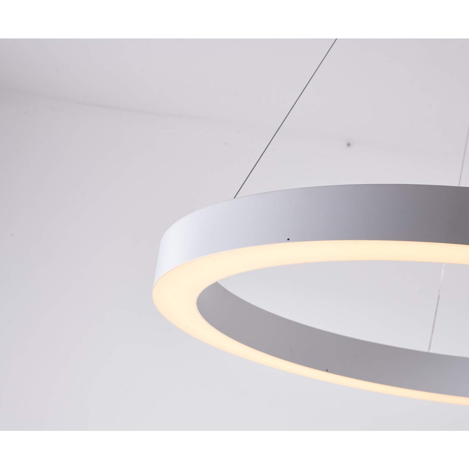 Bethel A Matte White Halo Ring LED Light with White Acrylic Diffuser - Perfect for Photography Lighting, Makeup Vanity, and Home Decor