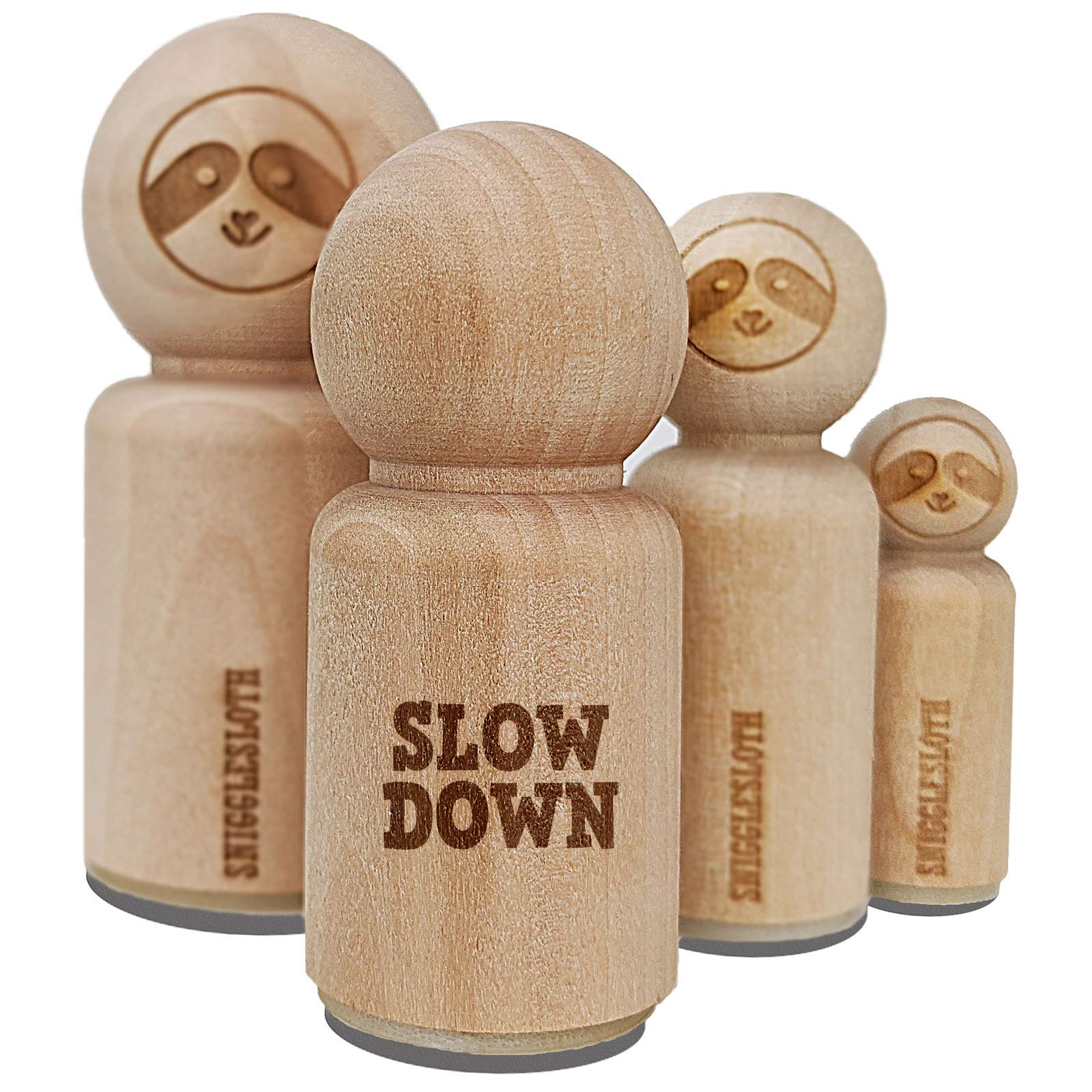 Slow Down Fun Text Rubber Stamp - 3/4 Inch Small Craft Stamp for DIY Scrapbooking, Journaling, Planner Decoration & Card Making