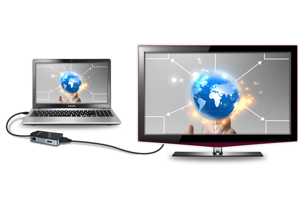 USB 3.0 to VGA & Gigabit Ethernet Adapter - Multi-Port Converter for Laptop, Desktop, Monitor - Work from Home, Gaming, Office & Remote Meetings