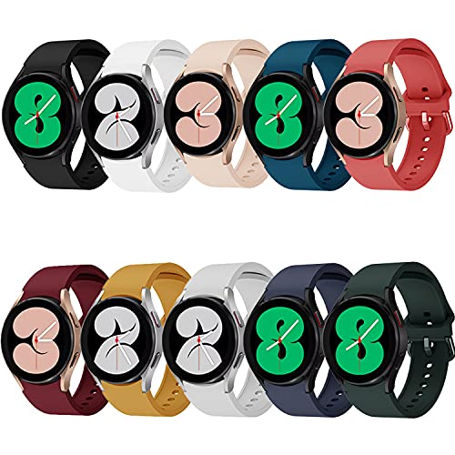 NINKI No Gap Silicone Sport Band Compatible with Samsung Galaxy Watch 5/5 Pro/4/4 Classic - 44mm 45mm Stretchable Elastic Watch Strap for Men & Women - Perfect for Running, Gym & Daily Wear