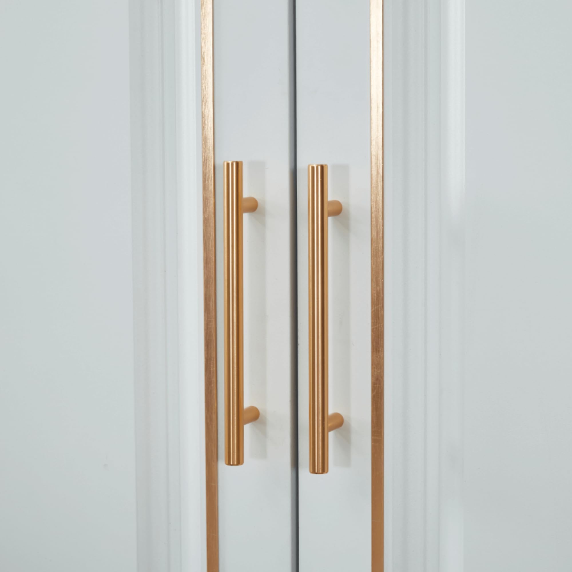 White Wooden Wardrobe Closet Armoire with Hanging Rod & Shelves - Bedroom Storage Cabinet for Clothes, Shoes & Accessories | Perfect for Small Spaces, Apartments & Dorm Rooms