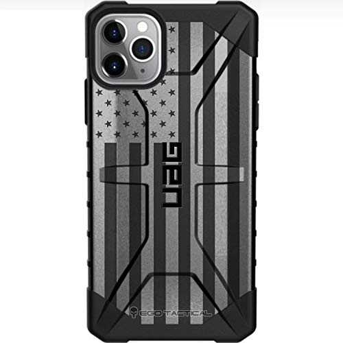 Silver on Black US Subdued Flag