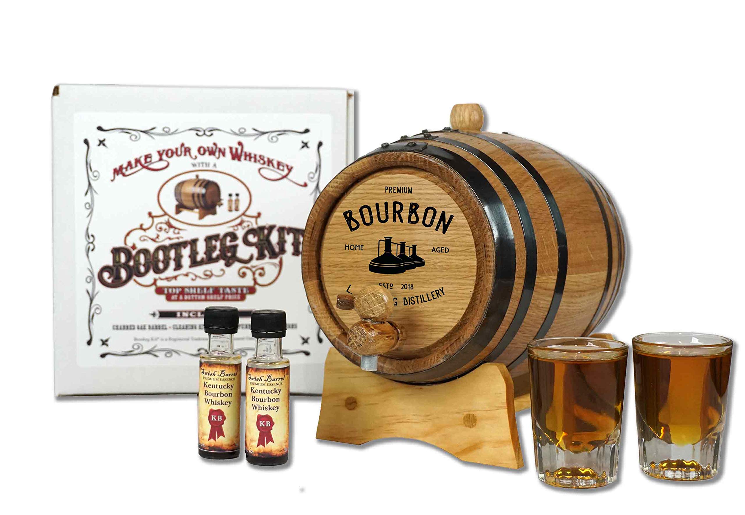 Custom Small Batch Bourbon Whiskey Making Kit with Personalized Still Design - 1 Liter Home Distilling Equipment - Perfect Bourbon Gift for Dad & Whiskey Enthusiasts - Great for Home Brewing, DIY Spirits & Unique Gifts