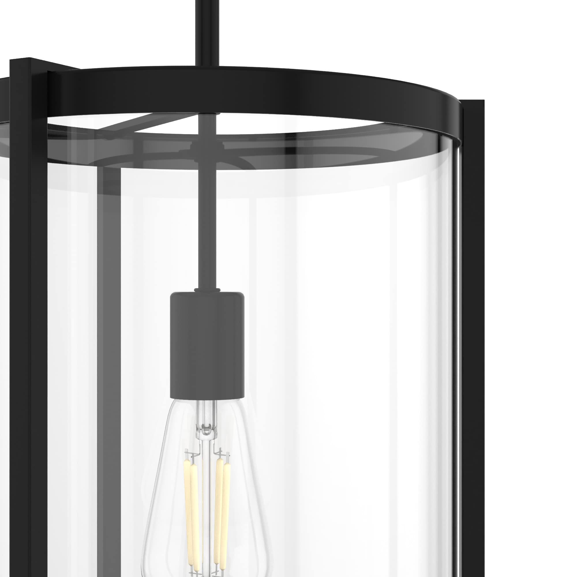 Hunter Fan Company 19123 Astwood Pendant Light in Matte Black - Modern Industrial Ceiling Fixture for Dining Room, Kitchen, or Living Room Lighting