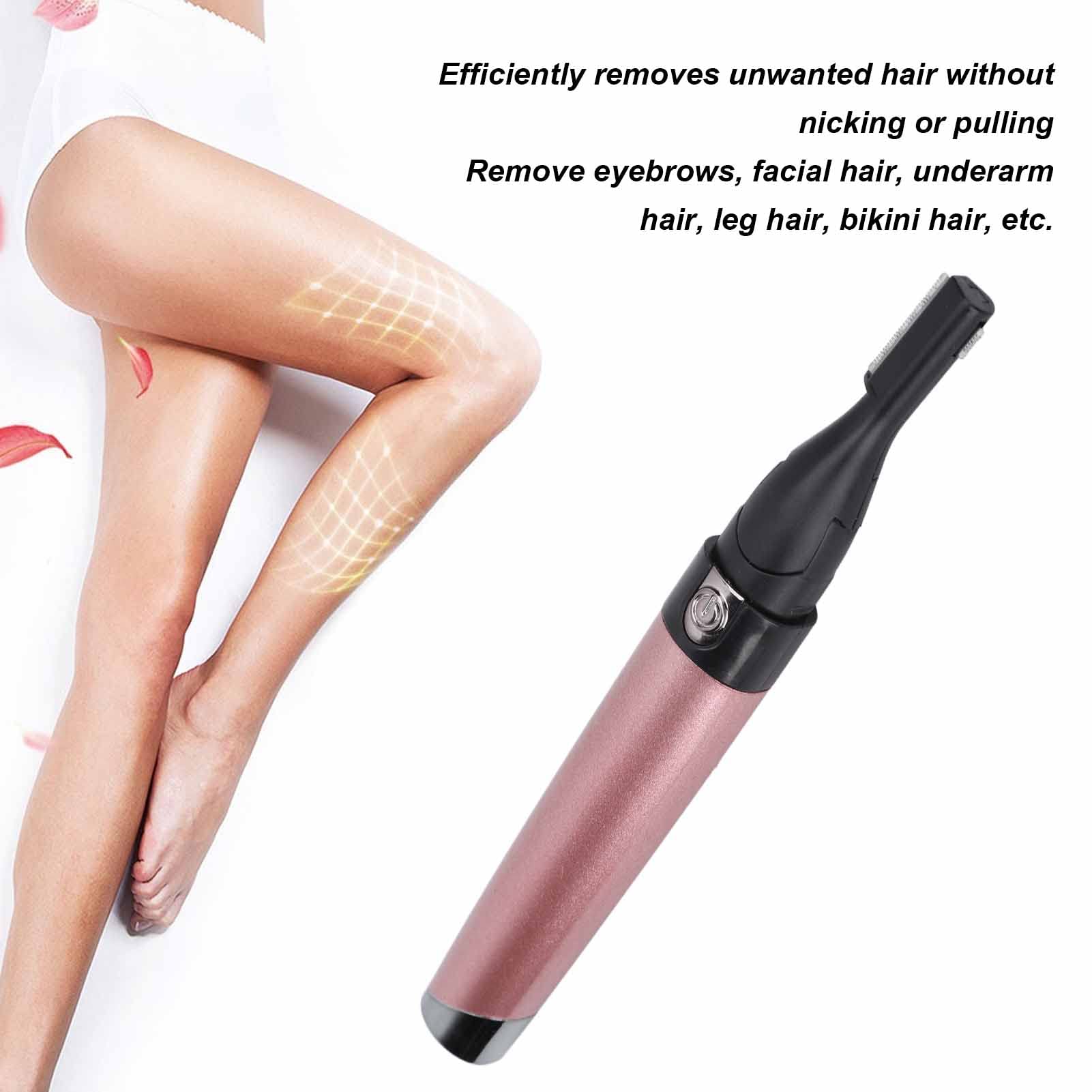 Electric Eyebrow Trimmer & Facial Hair Remover - Rechargeable Portable Epilator for Women & Men, Painless Eyebrow Shaper (Pink) - Perfect for Travel, Home Use & Eyebrow Grooming