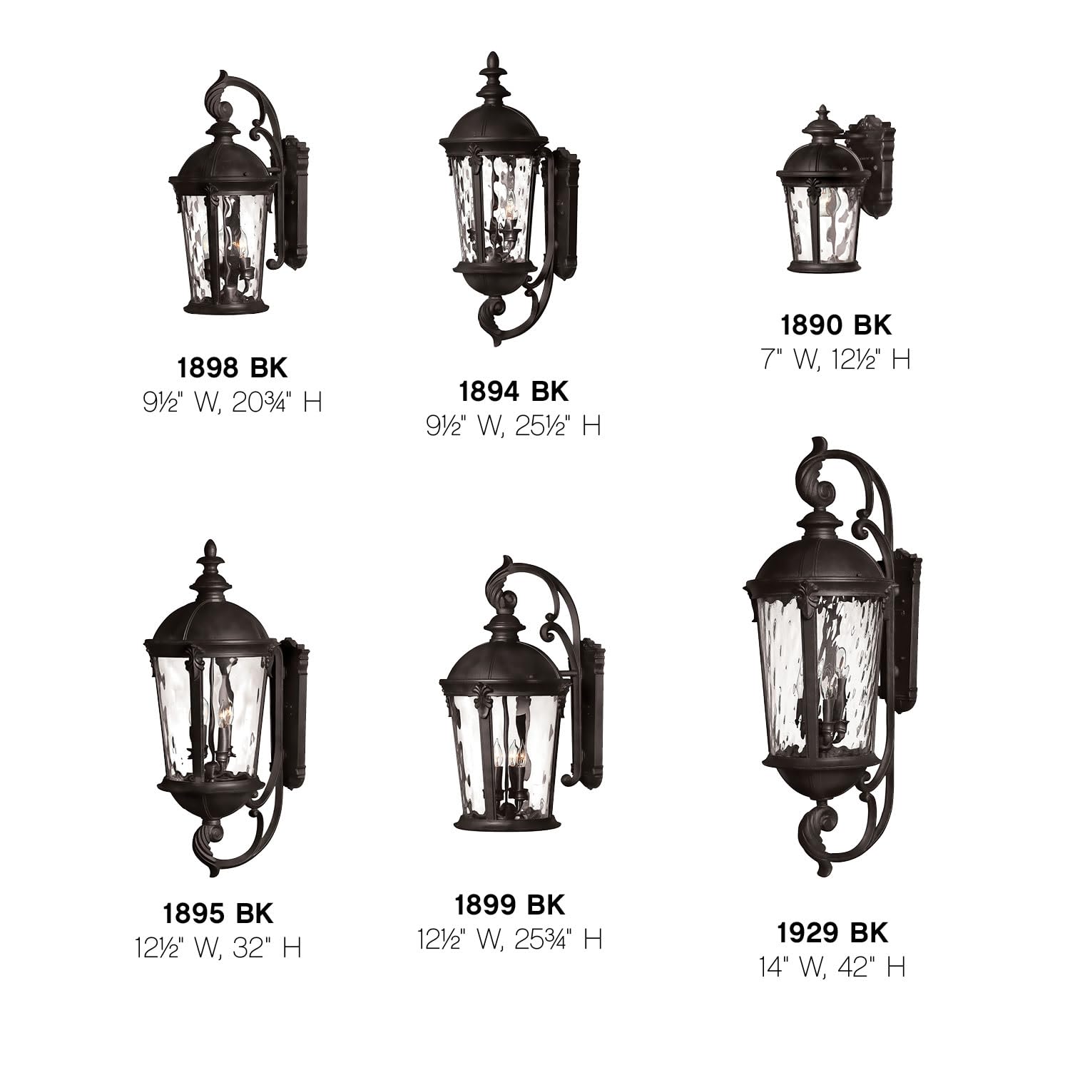 Hinkley Windsor Collection European Style Small Outdoor Wall Light Fixture - Black - Perfect for Porch, Patio, and Garden Lighting