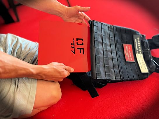 Directional Force Weight Vest Plates - 27.5 LB Steel Plates Pair for Gym Training & CrossFit | Durable Workout Equipment for Strength Training, Endurance & Fitness | Perfect for Home Gym, Outdoor Exercise & Military Training