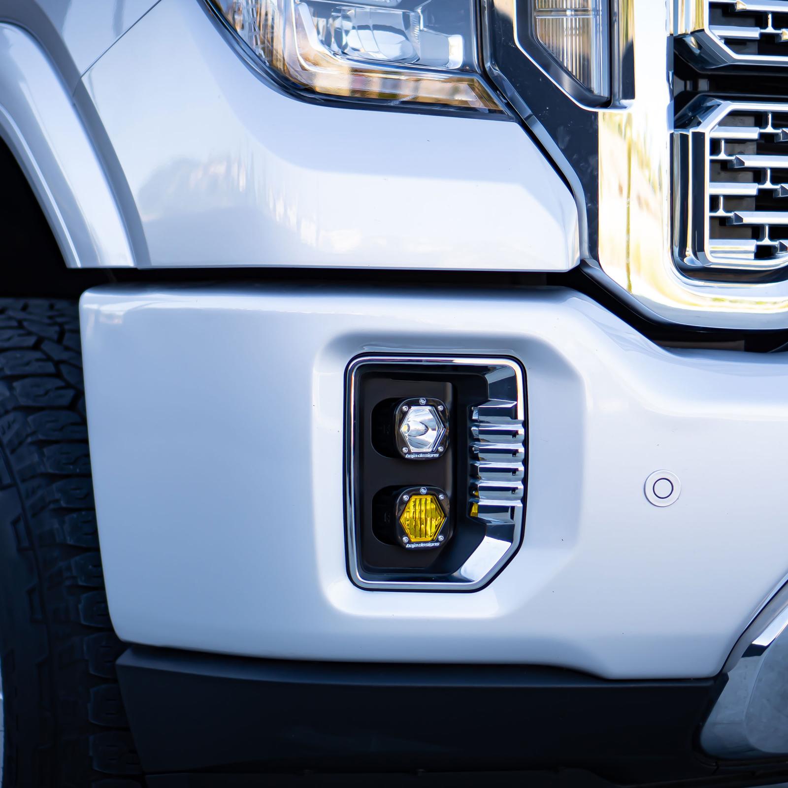 2022 GMC 2500/3500 Baja Designs Dual S1 Fog Light Pocket Kit - High-Performance LED Off-Road Lighting for Trucks | Perfect for Night Driving & Off-Road Adventures