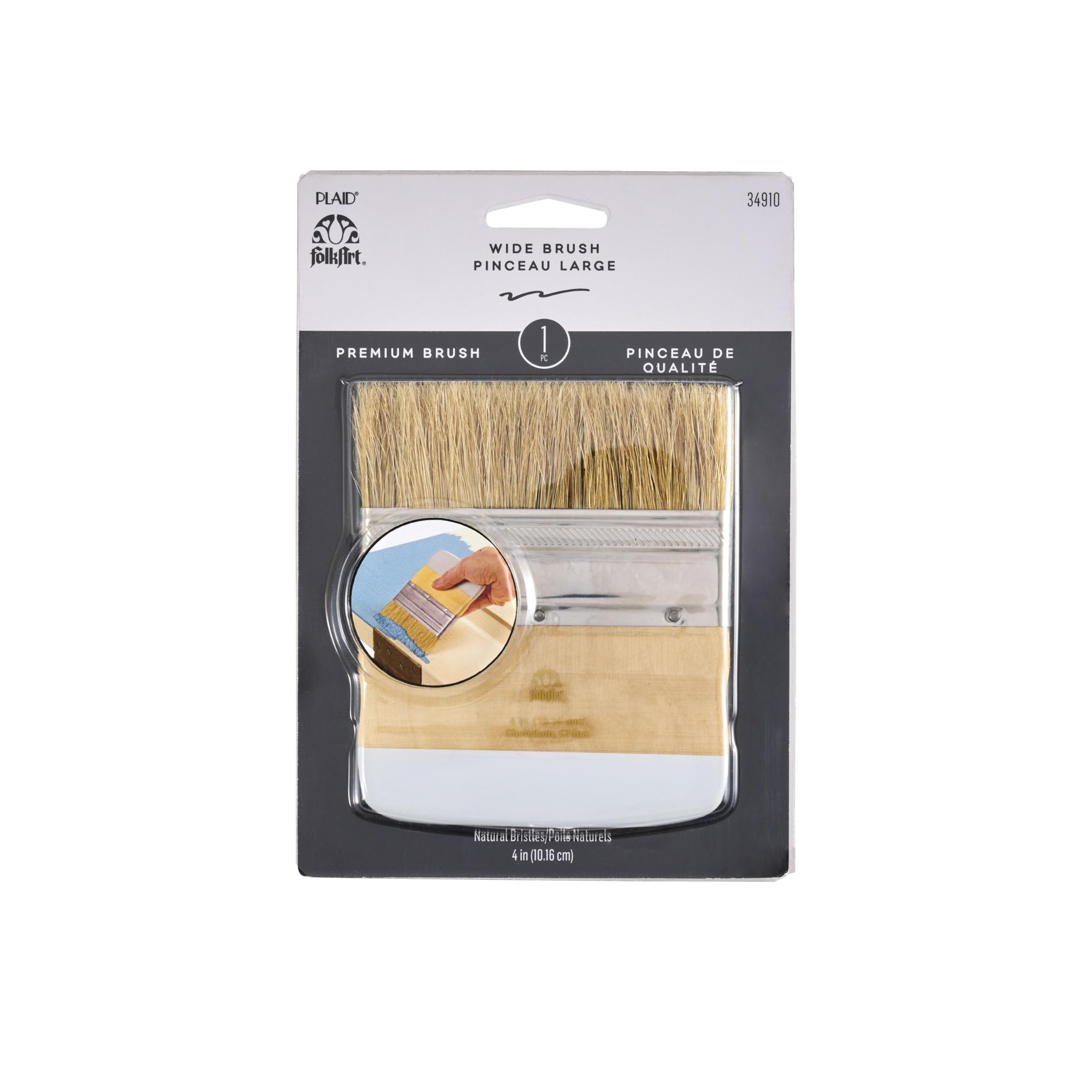 FolkArt Home Decor Chalk Wide Brush - Large Paint Brush for DIY Chalk Painting, Furniture Makeovers & Craft Projects