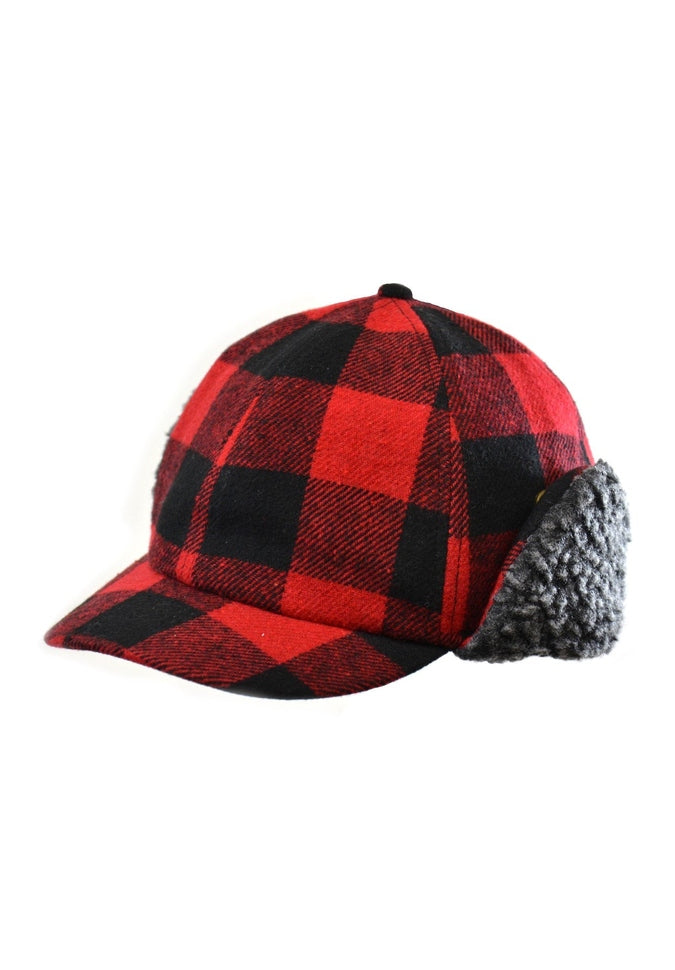 Warm Wool Blend Buffalo Check Crown Cap for Men & Women - Winter Outdoor Hiking, Skiing, and Casual Fashion Accessory