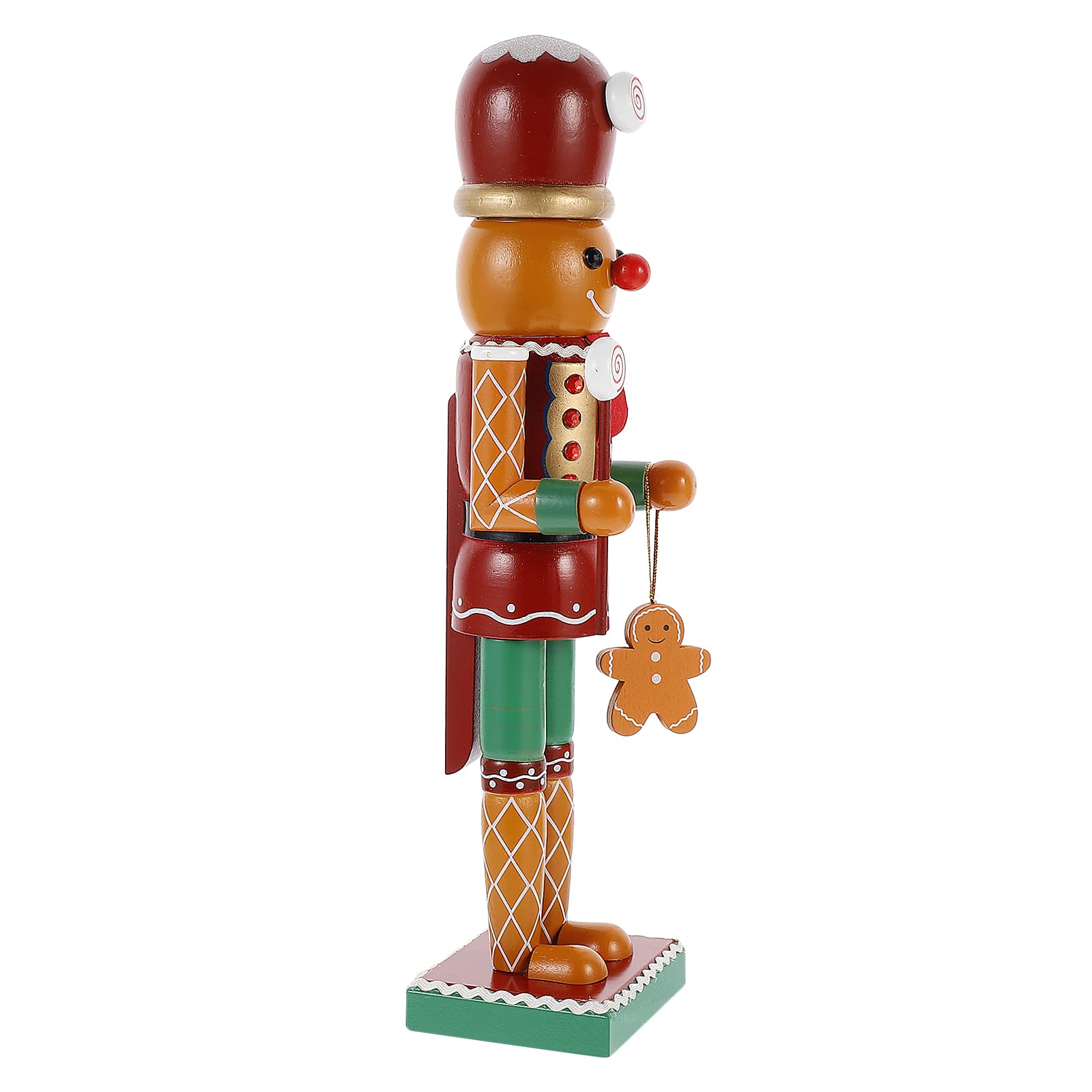 LUOZZY Wooden Christmas Nutcracker Decorations - Handcrafted Gingerbread Man Tabletop Decor for Holiday Parties, Home & Office Festive Decorations | Perfect for Christmas Tree, Mantel & Gift Exchange