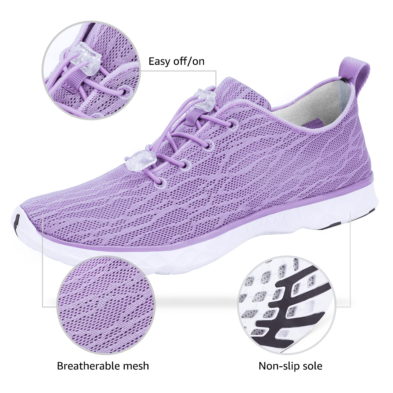 Racqua Unisex Breathable Mesh Water Shoes for Men & Women - Perfect for Swimming, Beach, Surfing, and Water Sports