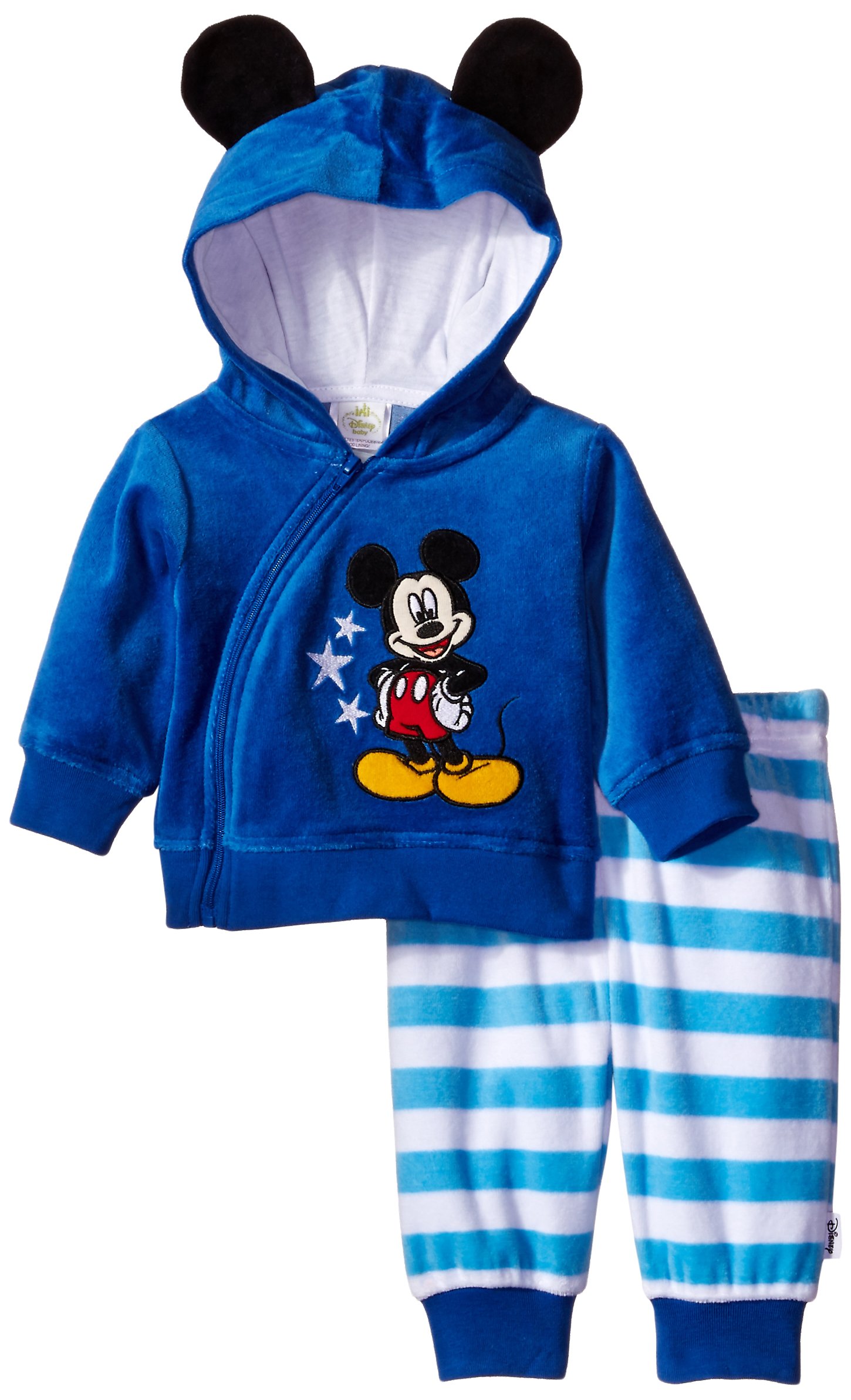 Disney Mickey Mouse Baby Boys' Velour Pants Set for Playtime & Outings