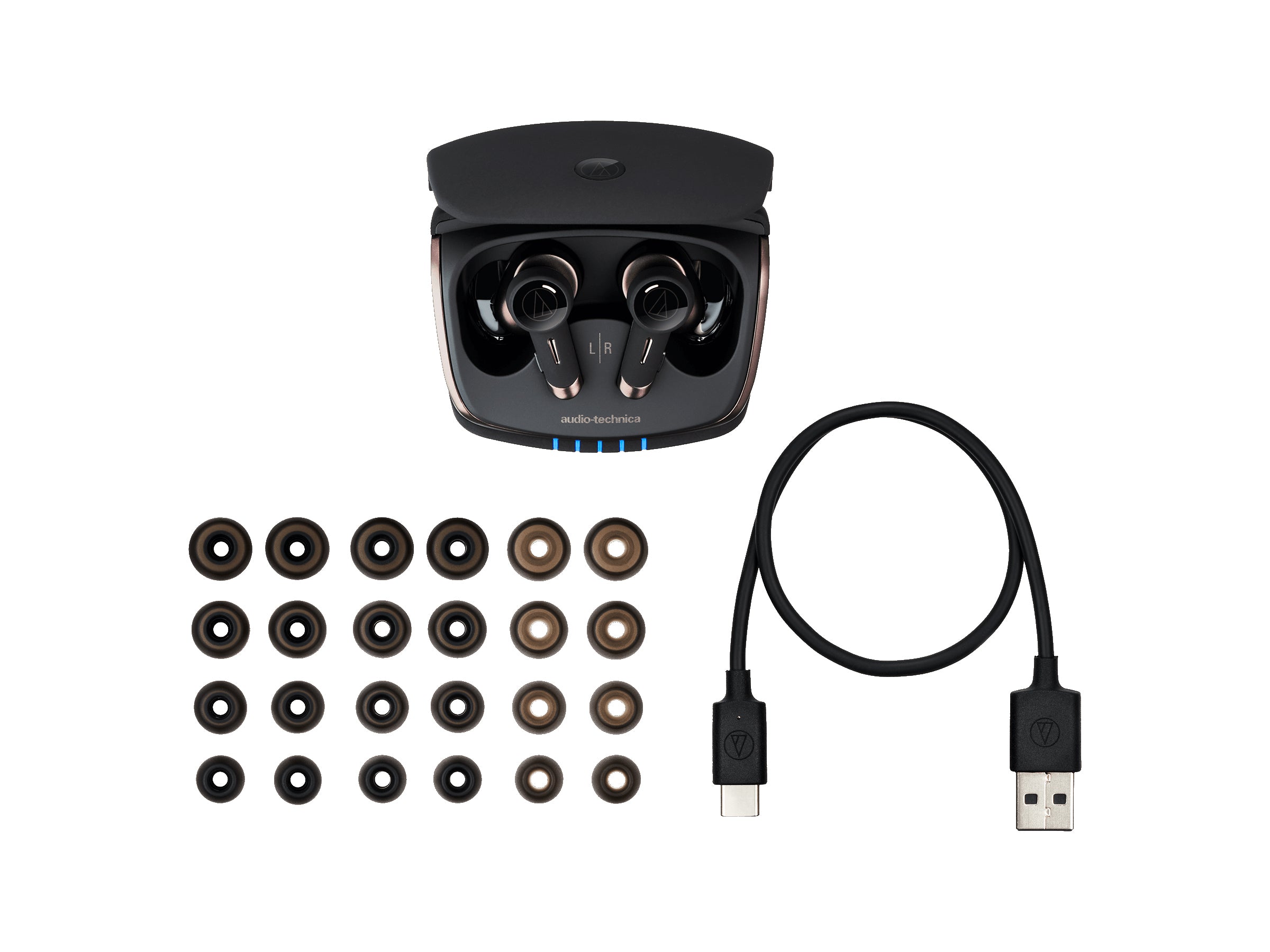 Audio Technica ATH-TWX9 True Wireless Earbuds - Hi-Res Sound, ANC, IPX4 Waterproof - Perfect for Gym, Commuting & Travel