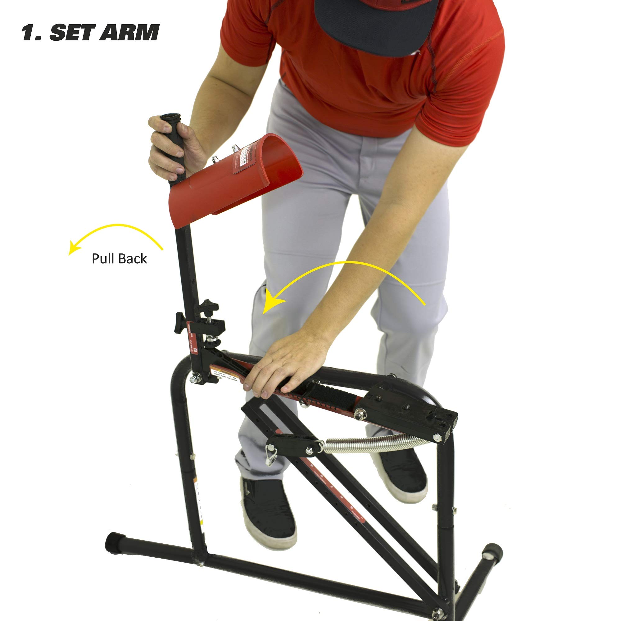 Heater Sports Perfect Pitch 50 MPH Portable Baseball & Softball Pitching Machine (#PP149) - Durable Lightweight Pitching Trainer for Kids, Teens & Adults | Baseball Batting Practice & Fielding Drills | Perfect for Backyard Training & Team Practice Sessions