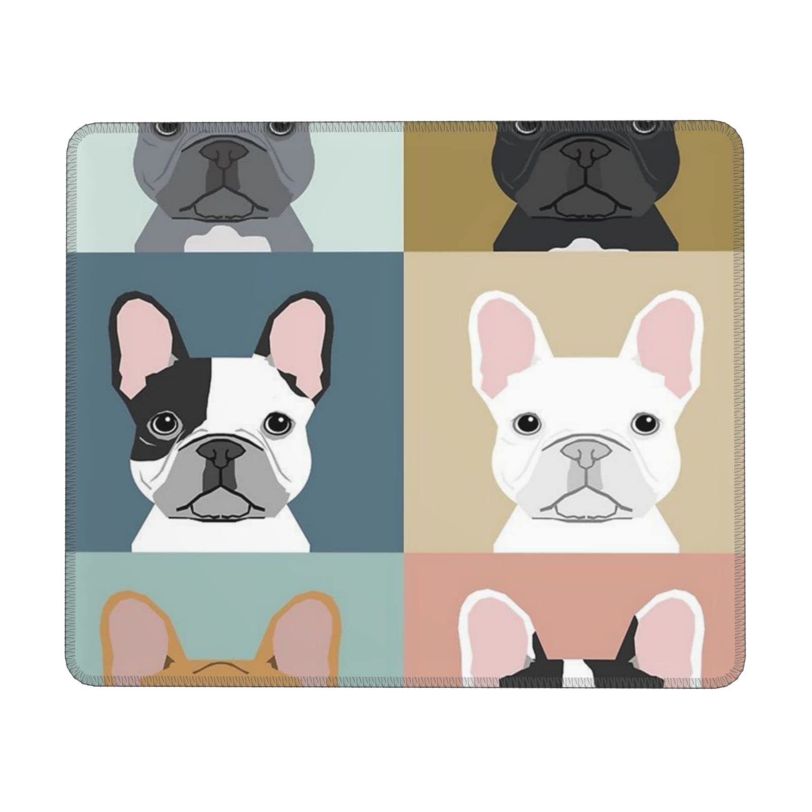 French Bulldog Print Mouse Pad - Non-Slip Rubber Base Desk Mat for Computer, Laptop & Office - 8.3 x 10.3 Inch - Perfect for Gaming, Work & Home Office Use