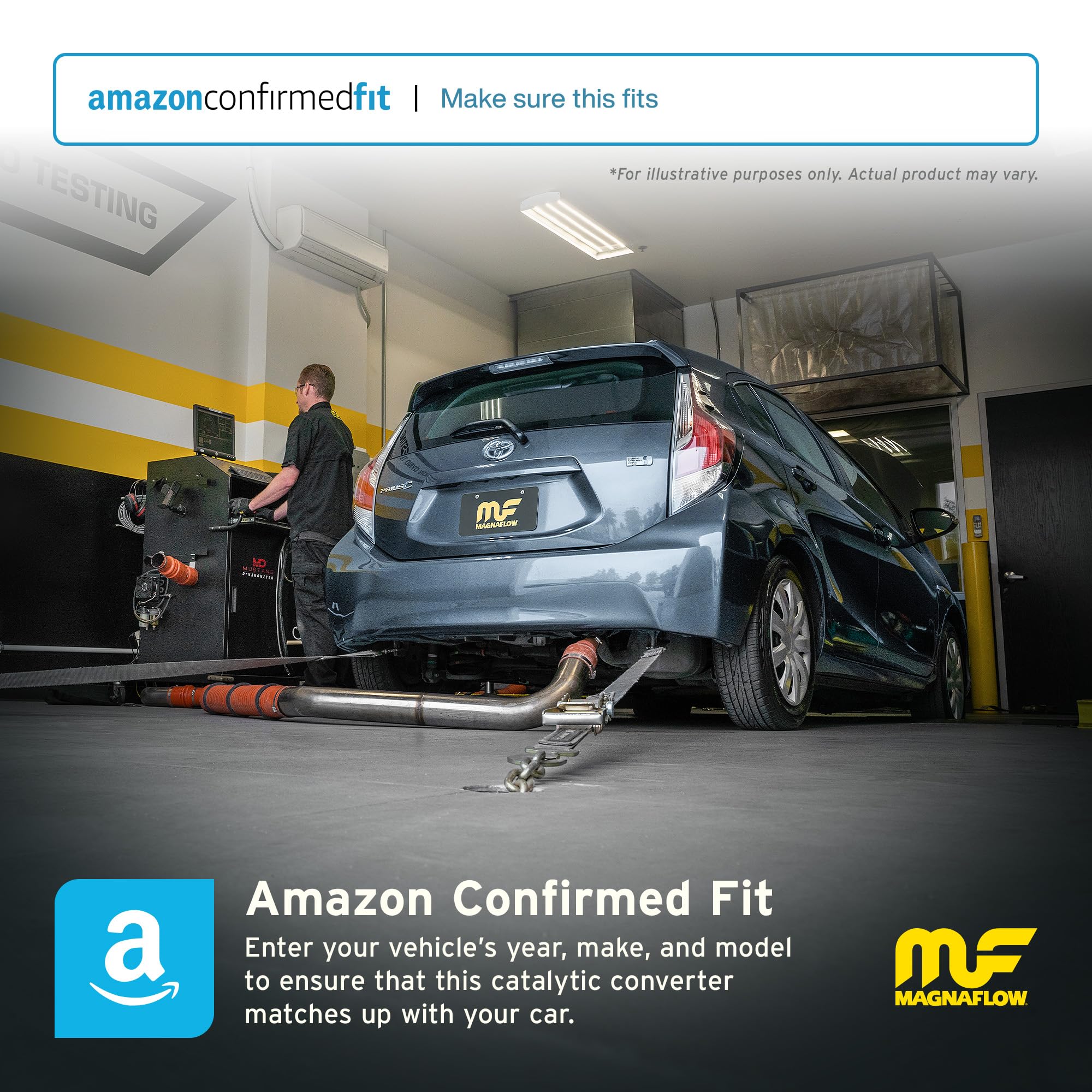 MagnaFlow 51103 Direct Fit Catalytic Converter - Stainless Steel, High Flow Performance, EPA Compliant | Perfect for Ford F150, Chevy Silverado & Dodge Ram 1500 Truck Upgrades