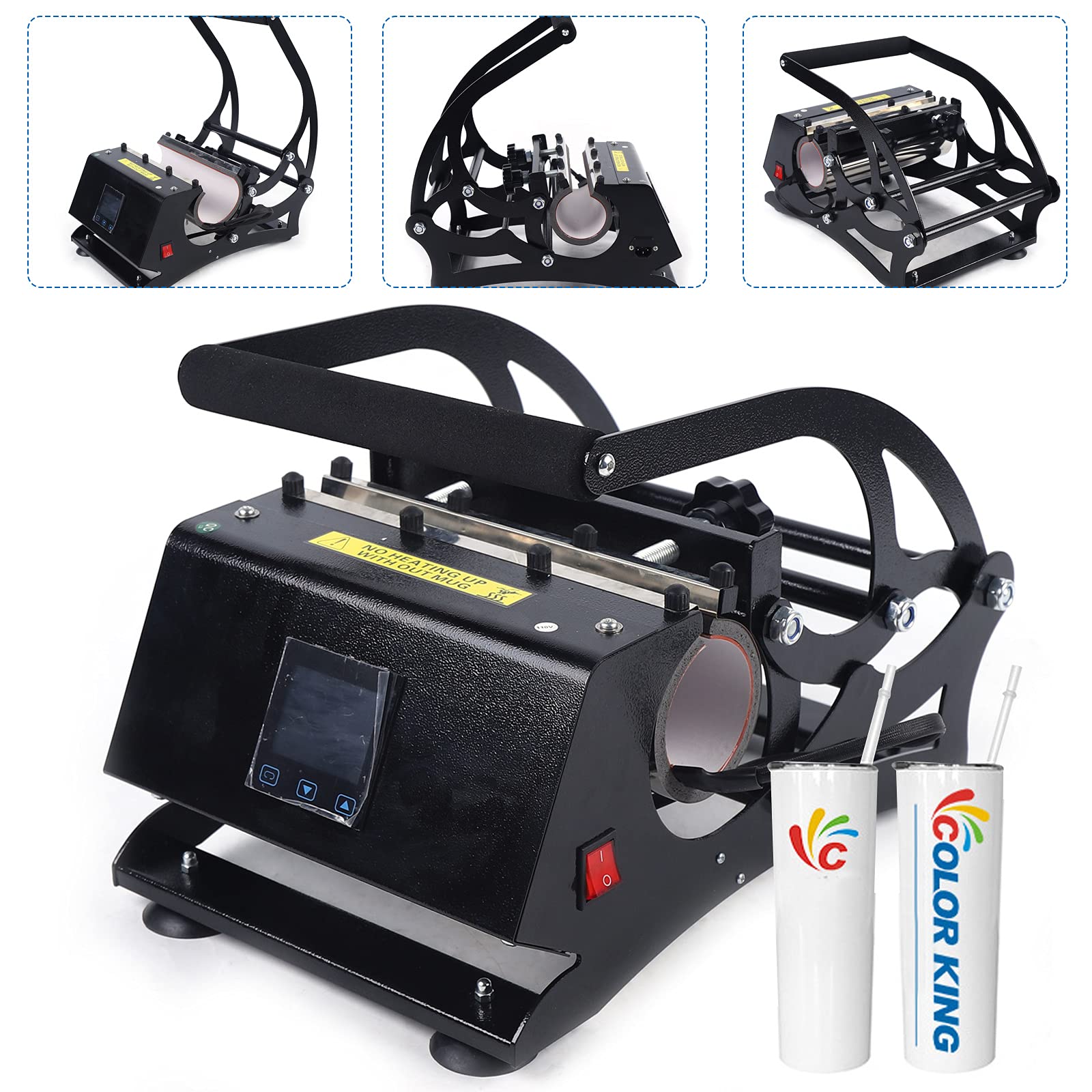 DNYSYSJ 550W 110V Sublimation Heat Press Machine for Bottle, Mug & Tumbler - Perfect for DIY Custom Drinkware, Personalized Gifts & Small Business Printing