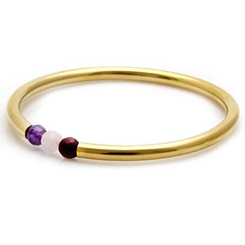 Amethyst Garnet Pearl-Bangle