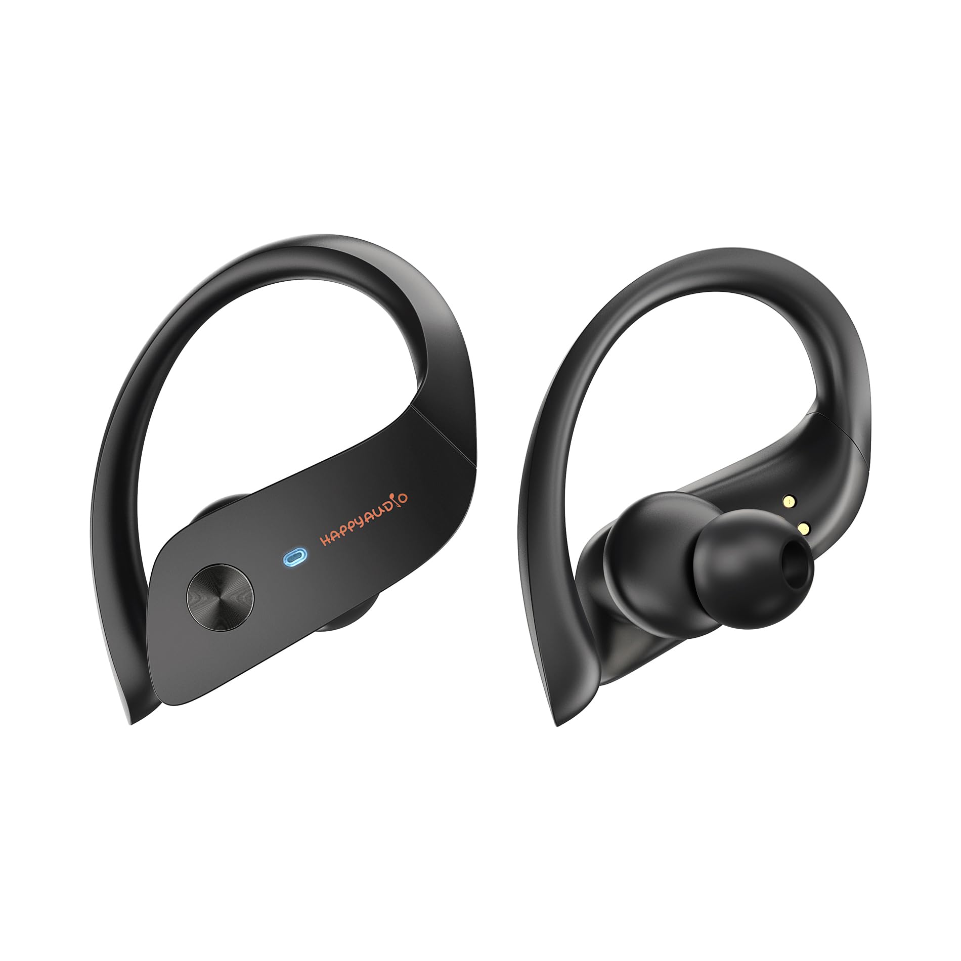 Wireless Bluetooth Headphones 5.3 TWS Sports Earbuds with ENC Noise Cancelling, IPX6 Waterproof, Button Control for iPhone Android - Perfect for Running, Gym Workouts & Outdoor Activities