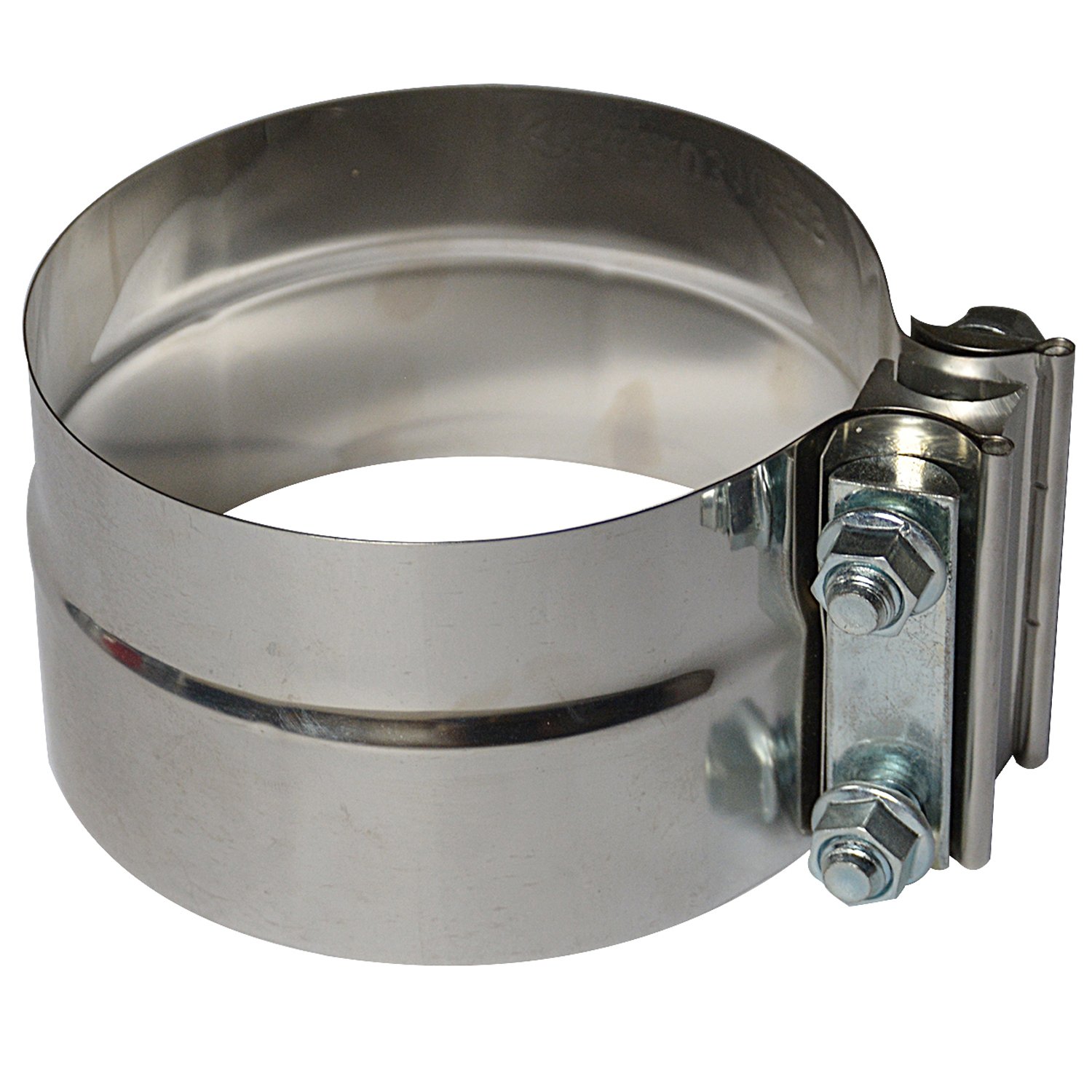 3.5 Inch Stainless Steel Exhaust Clamp - Heavy Duty Lap Joint Band Clamp for Automotive, Truck & Motorcycle Exhaust Systems - Perfect for Repair & Custom Installations